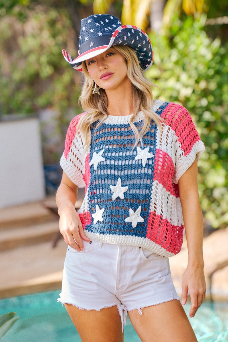 Fireworks & Freedom Crochet Top