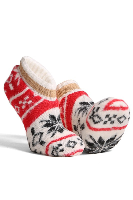 Let It Snow Non-Slip Slipper Ankle Socks