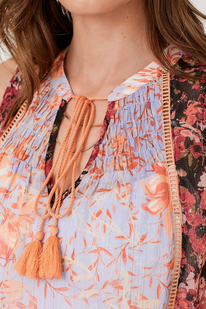 Mixed Print Summer Breeze Blouse by Mystree