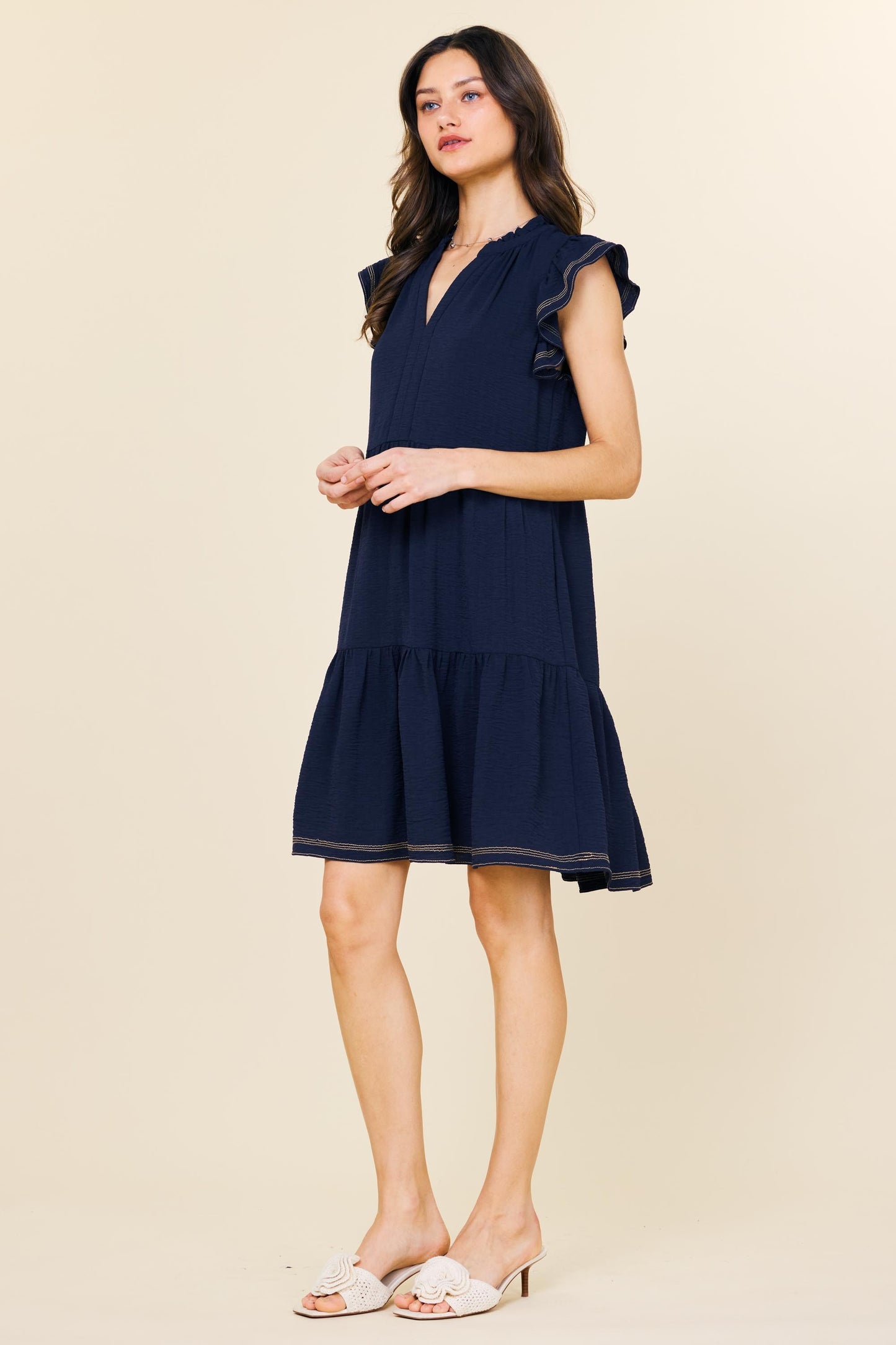 Sweet Stitch Flutter Dress
