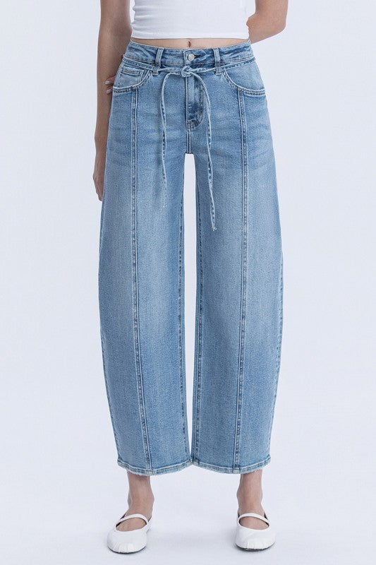 Bow & Go Barrel Leg Jeans by Lovervet