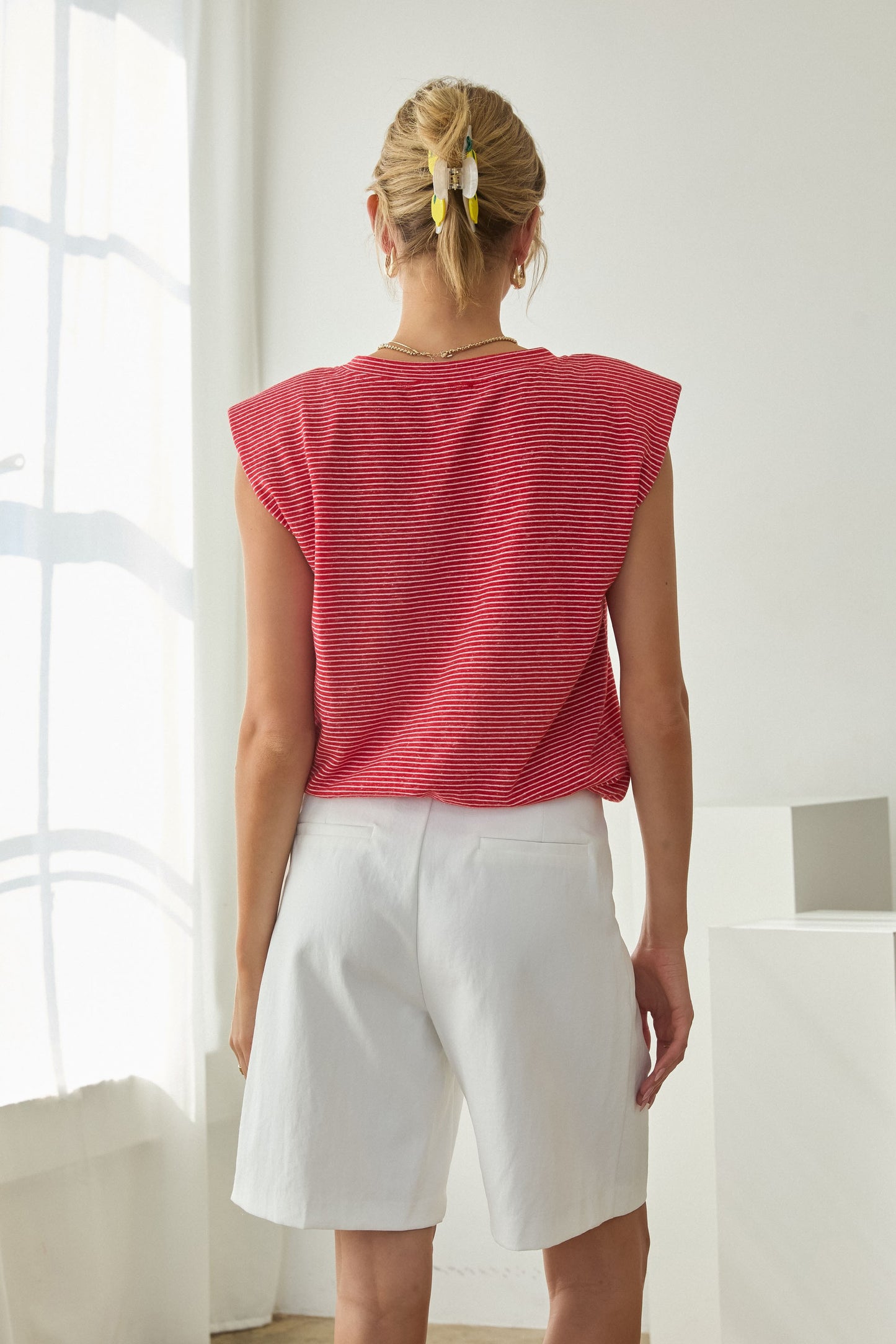 Cherry On Top Bubble Hem Top by Skies Are Blue