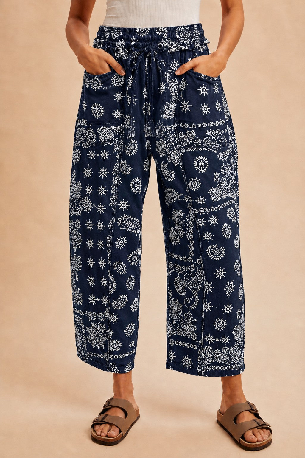 Bandana Babe French Terry Barrel Leg Joggers