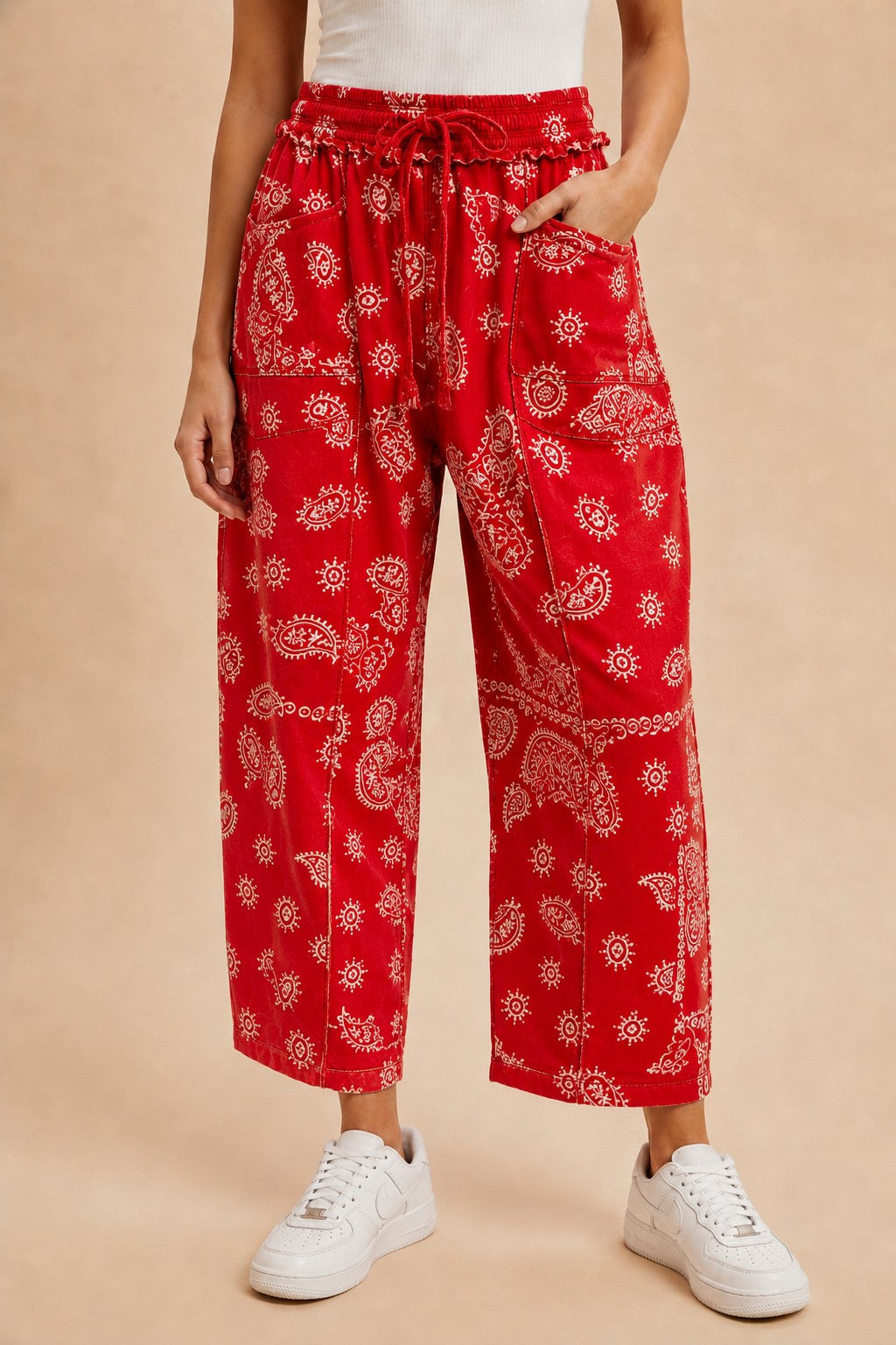 Bandana Babe French Terry Barrel Leg Joggers