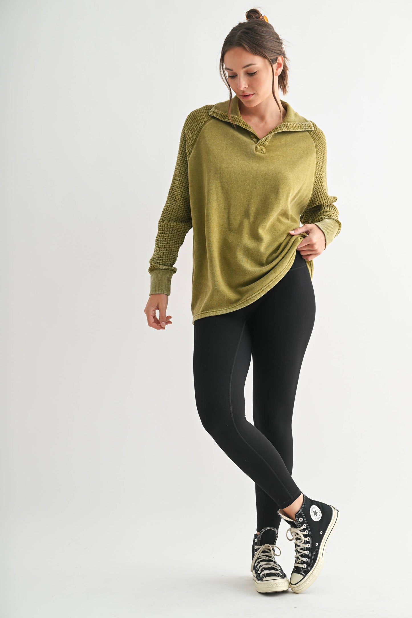 Duality Waffle Knit Henley