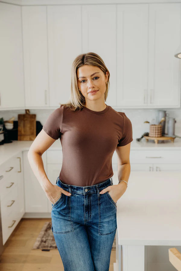 Short Sleeve Ribbed Tee
