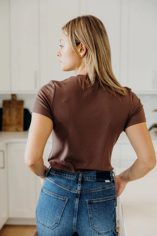 Short Sleeve Ribbed Tee