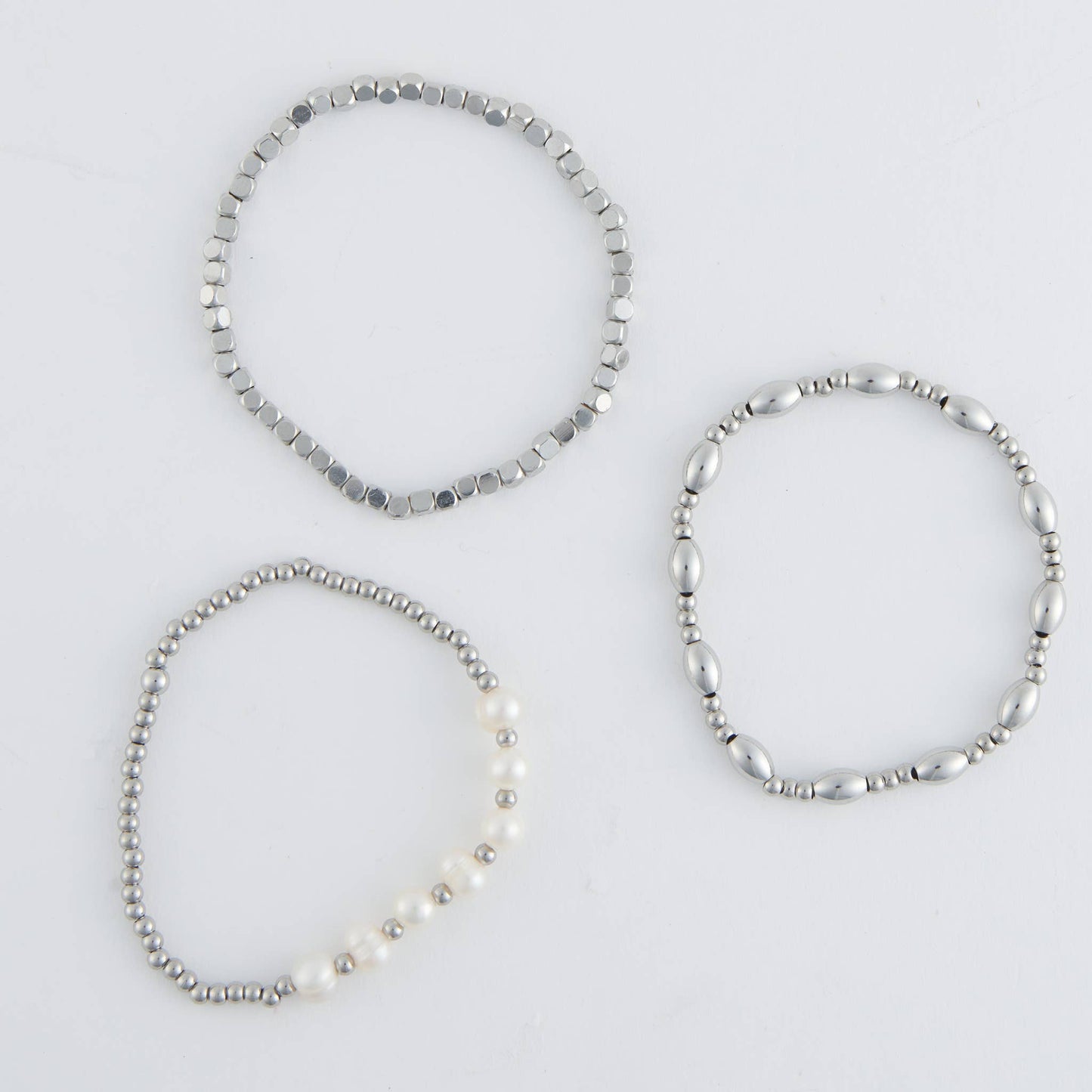Waterproof Bracelets Narelle Multi Genuine Pearl Stretch Set