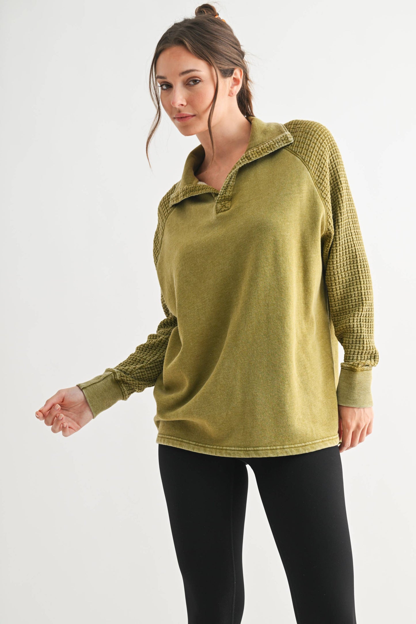 Duality Waffle Knit Henley