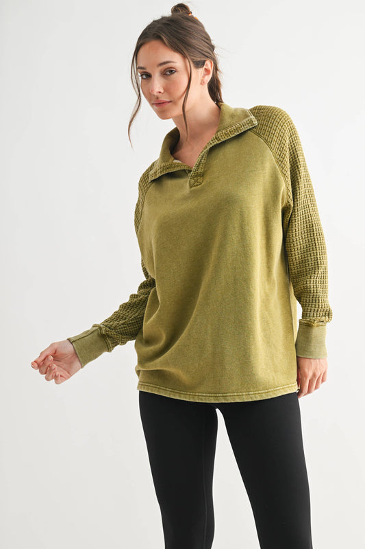 Duality Waffle Knit Henley