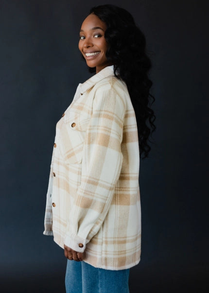 Tan & Cream Plaid Jacket