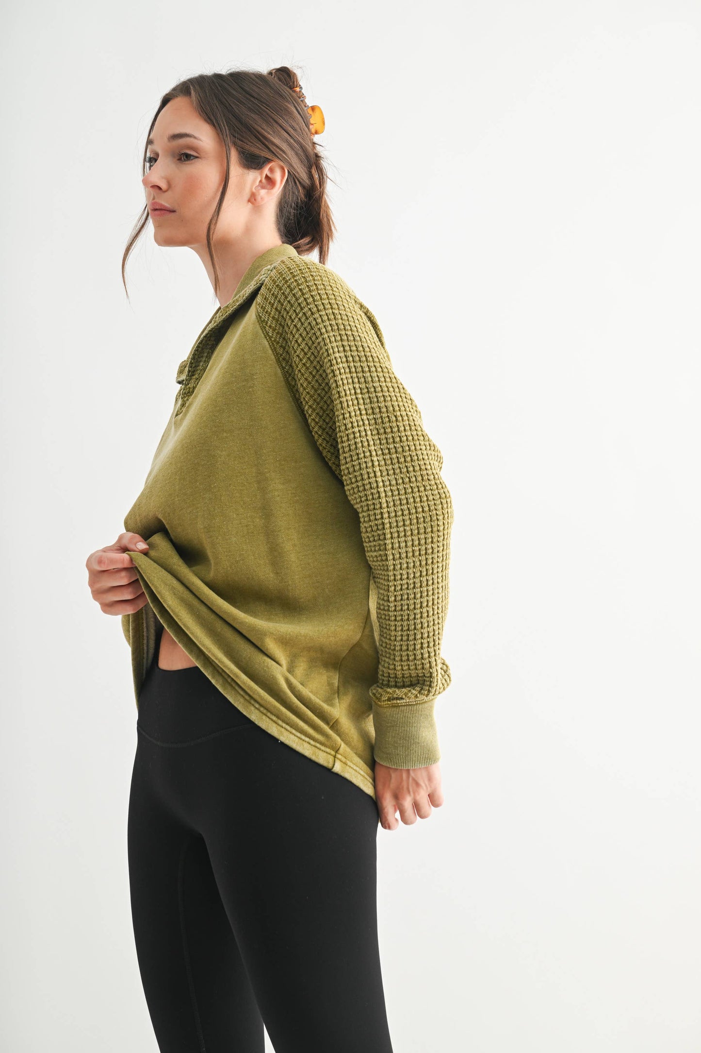 Duality Waffle Knit Henley