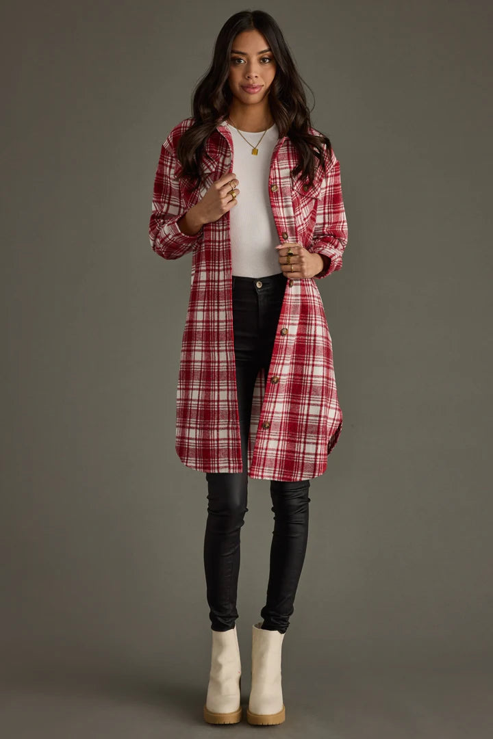 Peppermint Plaid Shacket