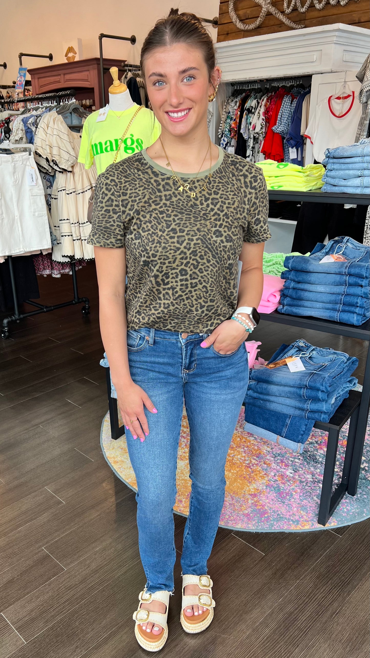 Blaire Mid Rise Clean Hem in Rivers by Dear John