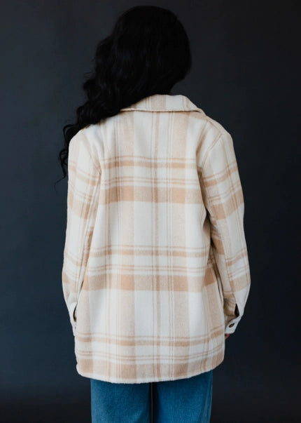 Tan & Cream Plaid Jacket