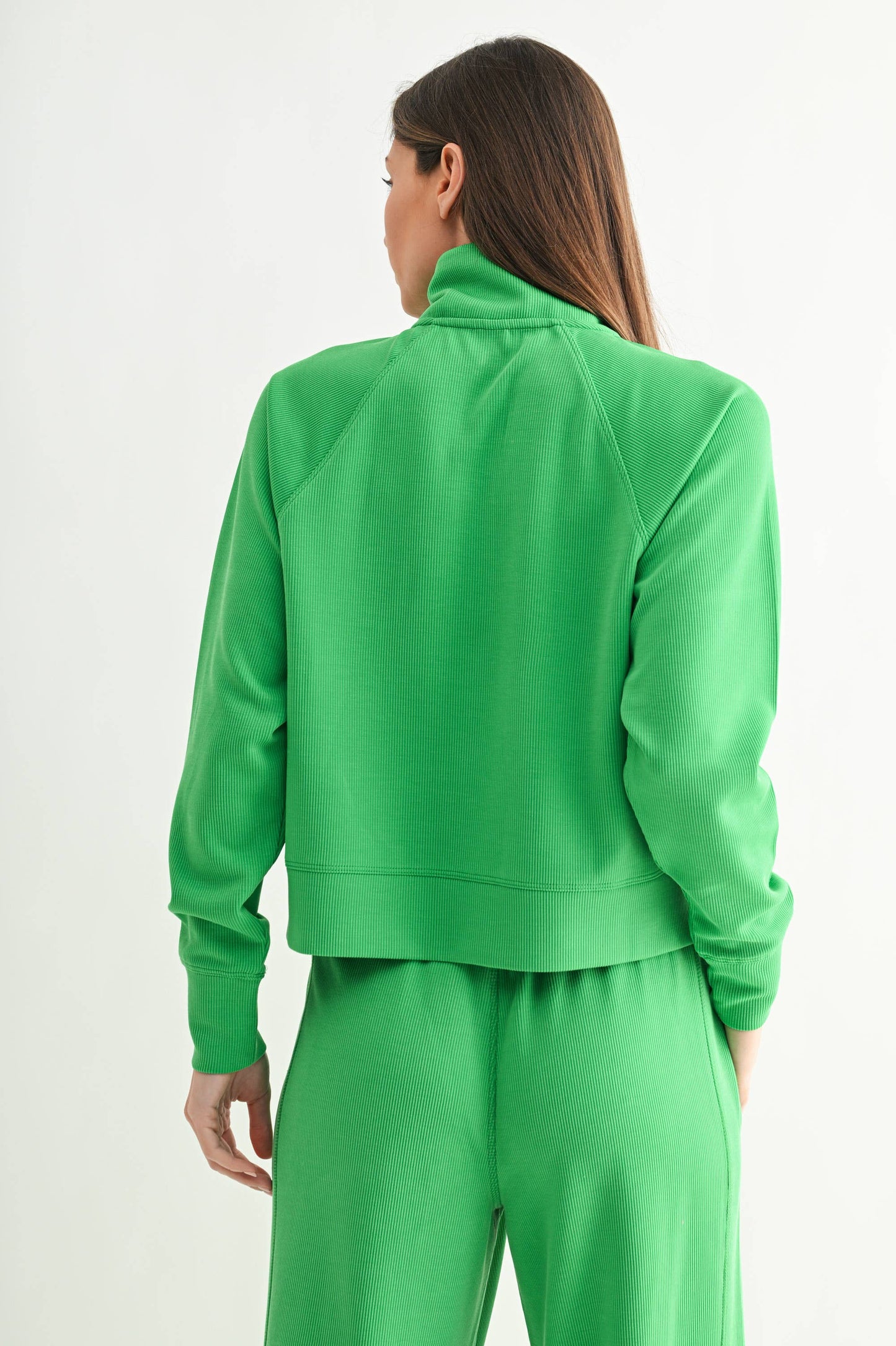 Luxe Sand Wash Rib 1/4 Zip Pullover by Mono B