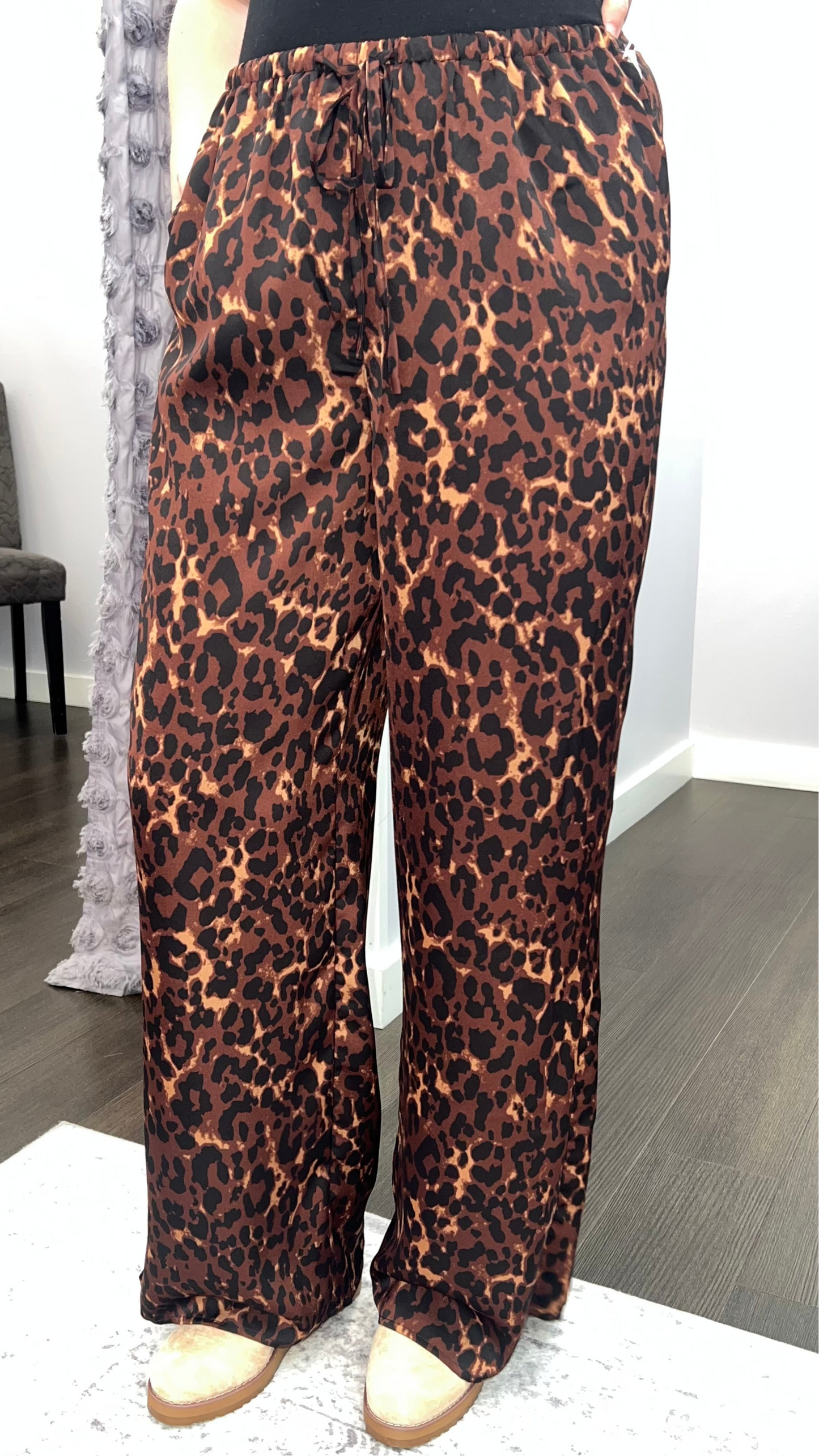 On The Prowl Satin Joggers by Dex