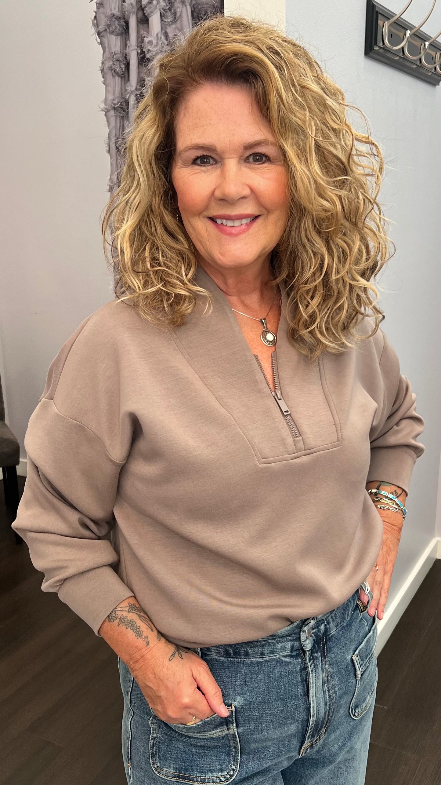 Snuggle In Half Zip Luxe Knit Pullover