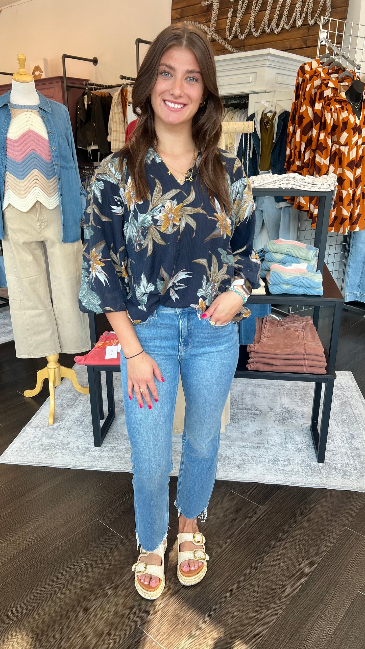 Golden Hour Blooms Top