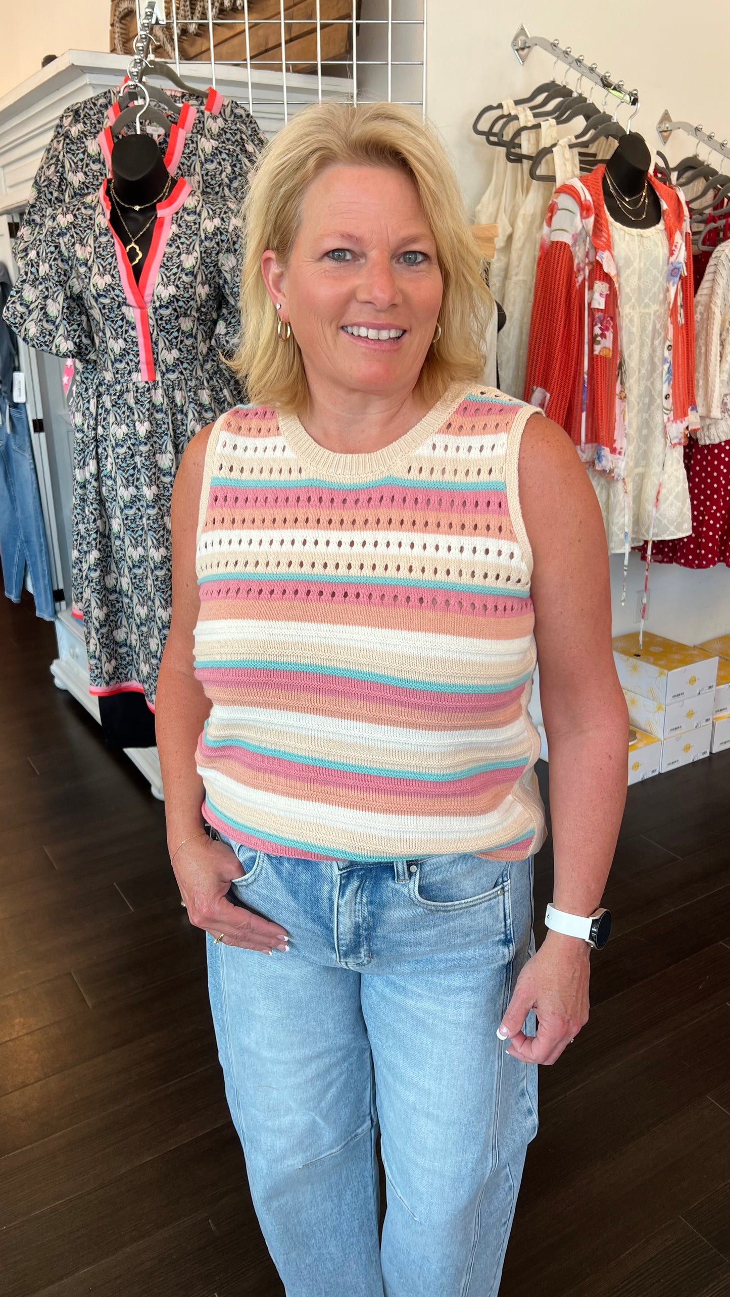 Creamsicle Skies Sweater Tank