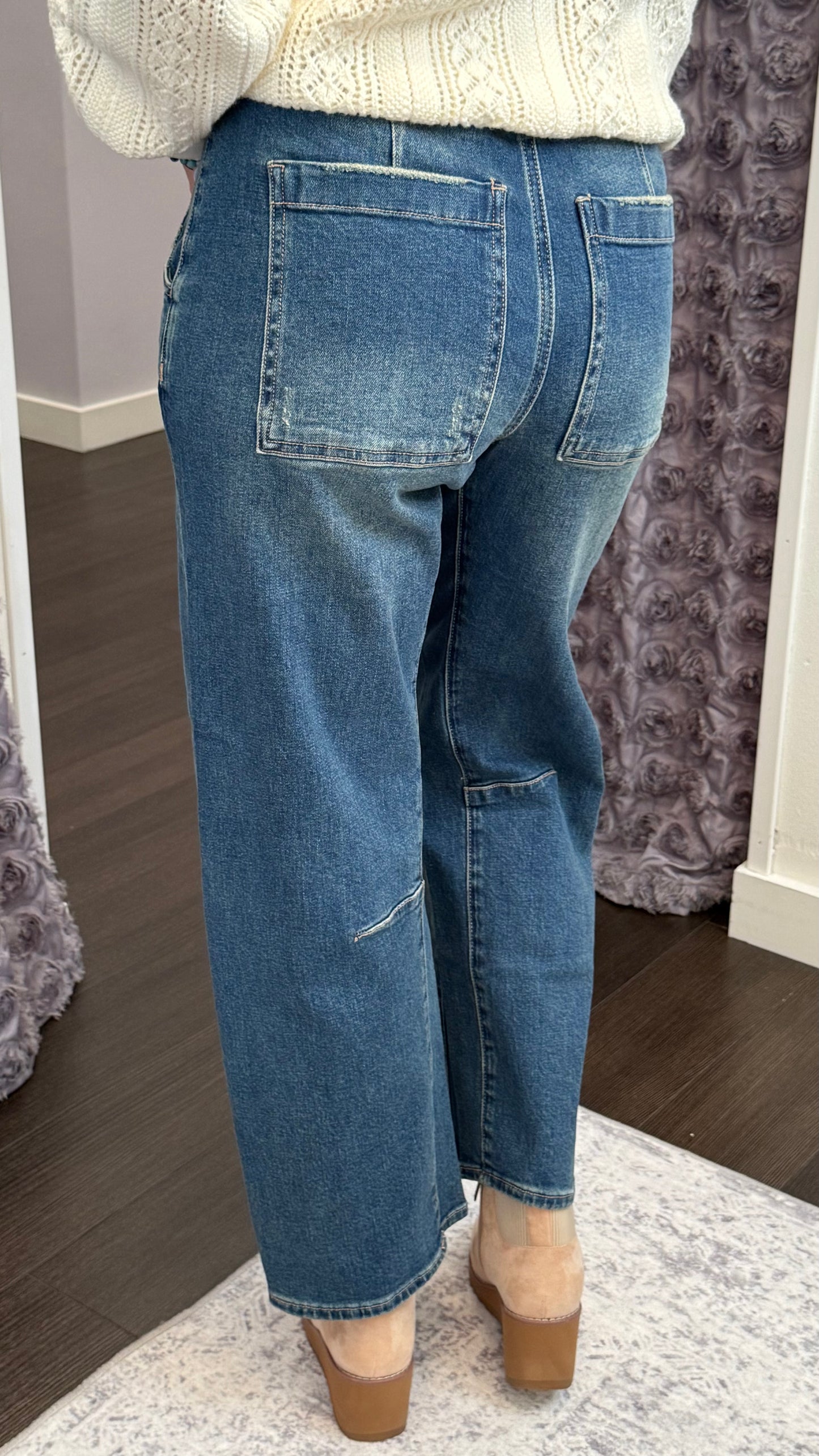 Lasso Barrel Leg in Blue Mix by Dear John