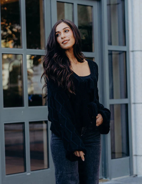 In Knots Cardigan in Black