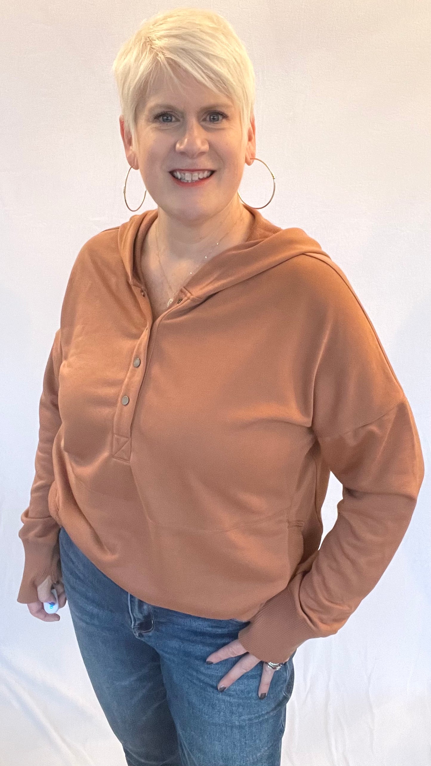 Half Button Hoodie
