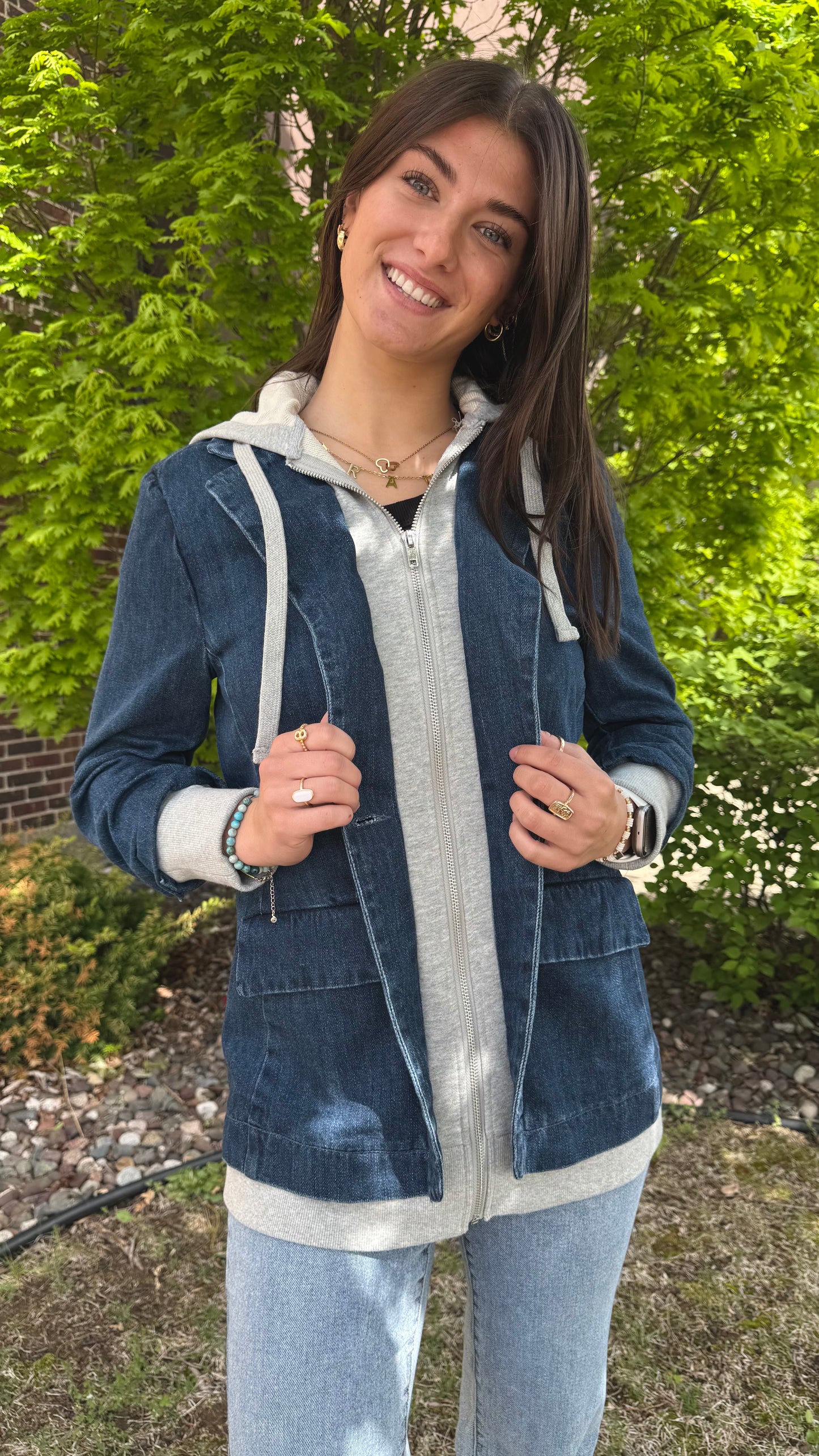 Layer Player Denim Blazer