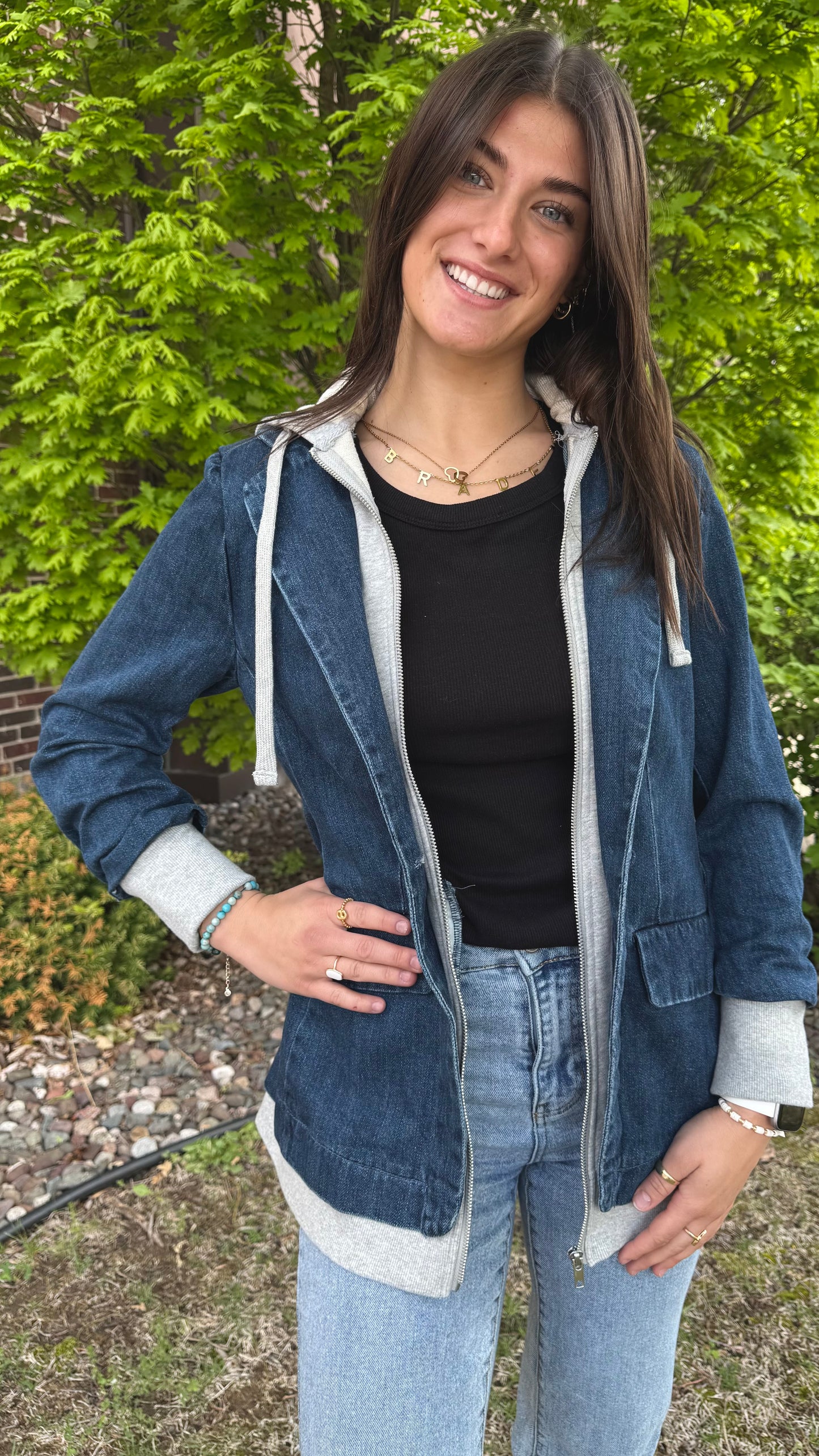 Layer Player Denim Blazer