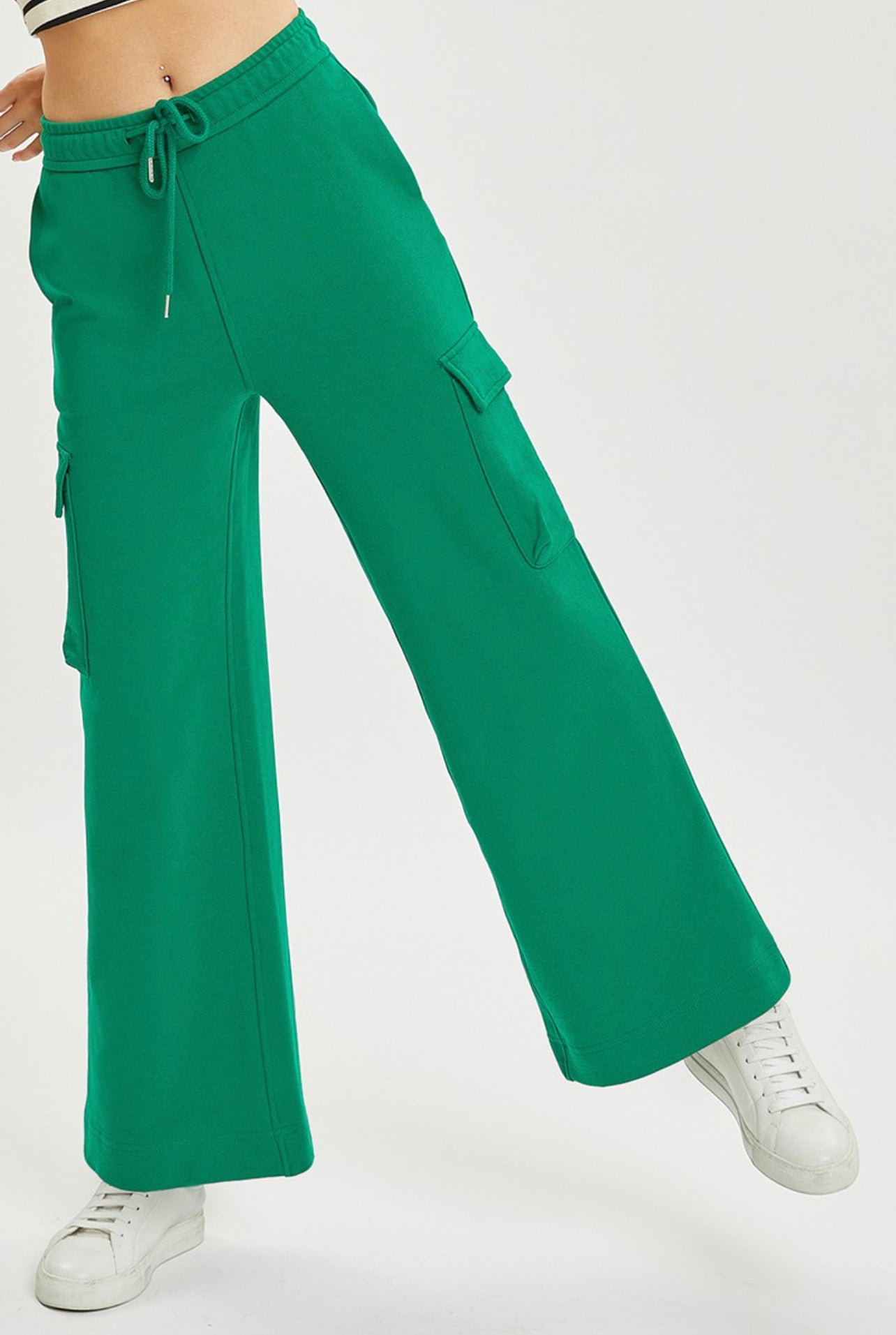 Terry Relaxed Fit Cargo Pants