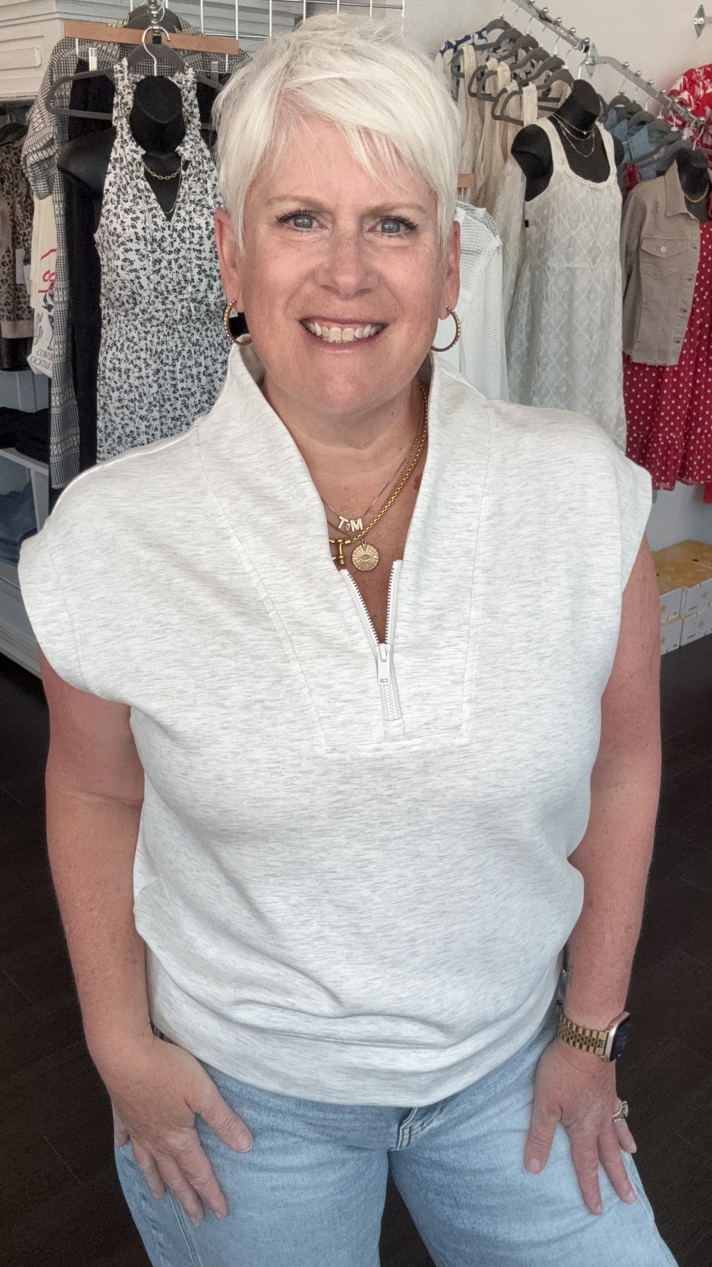 Soft Start Zip-Up Top