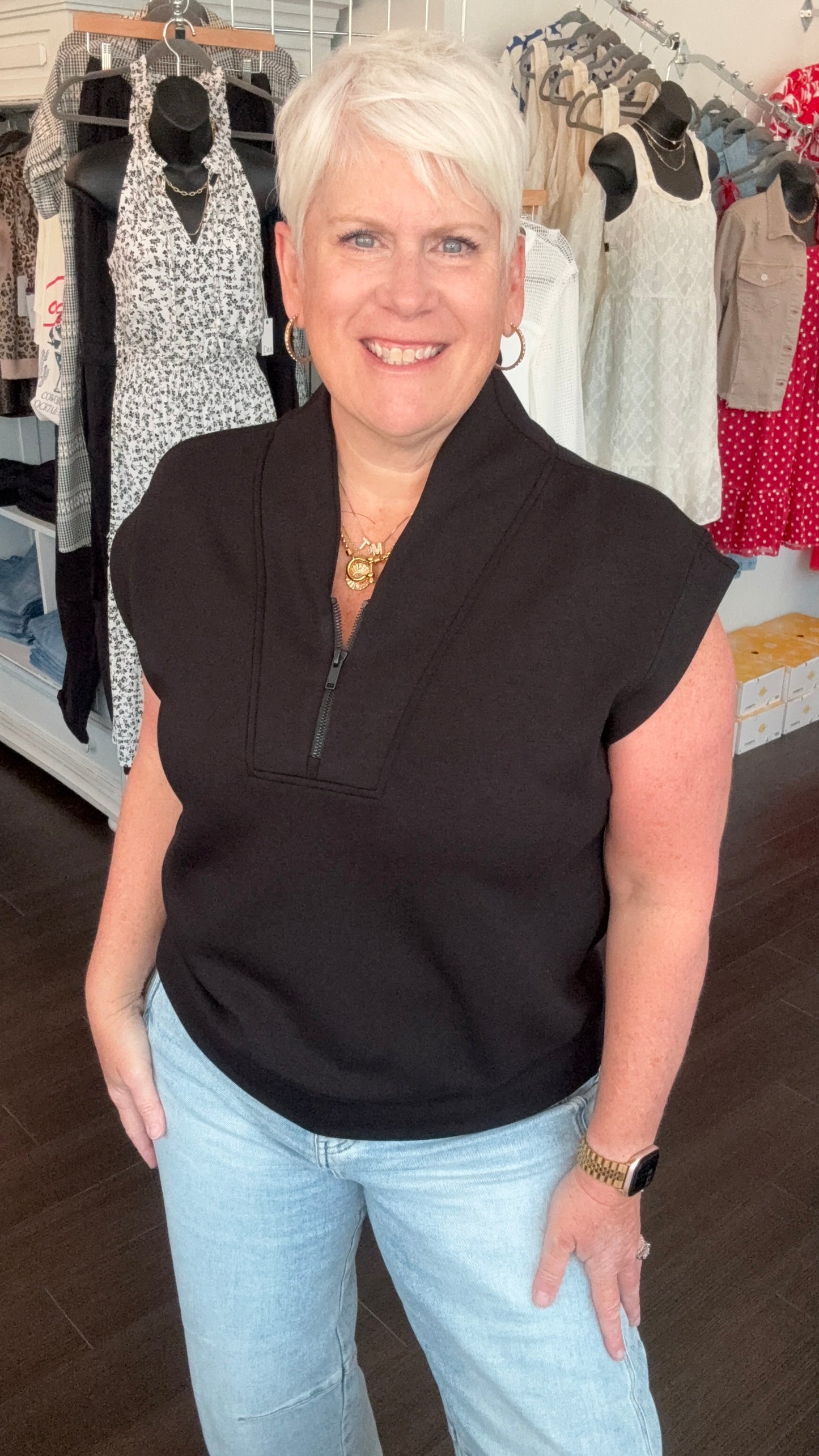 Soft Start Zip-Up Top