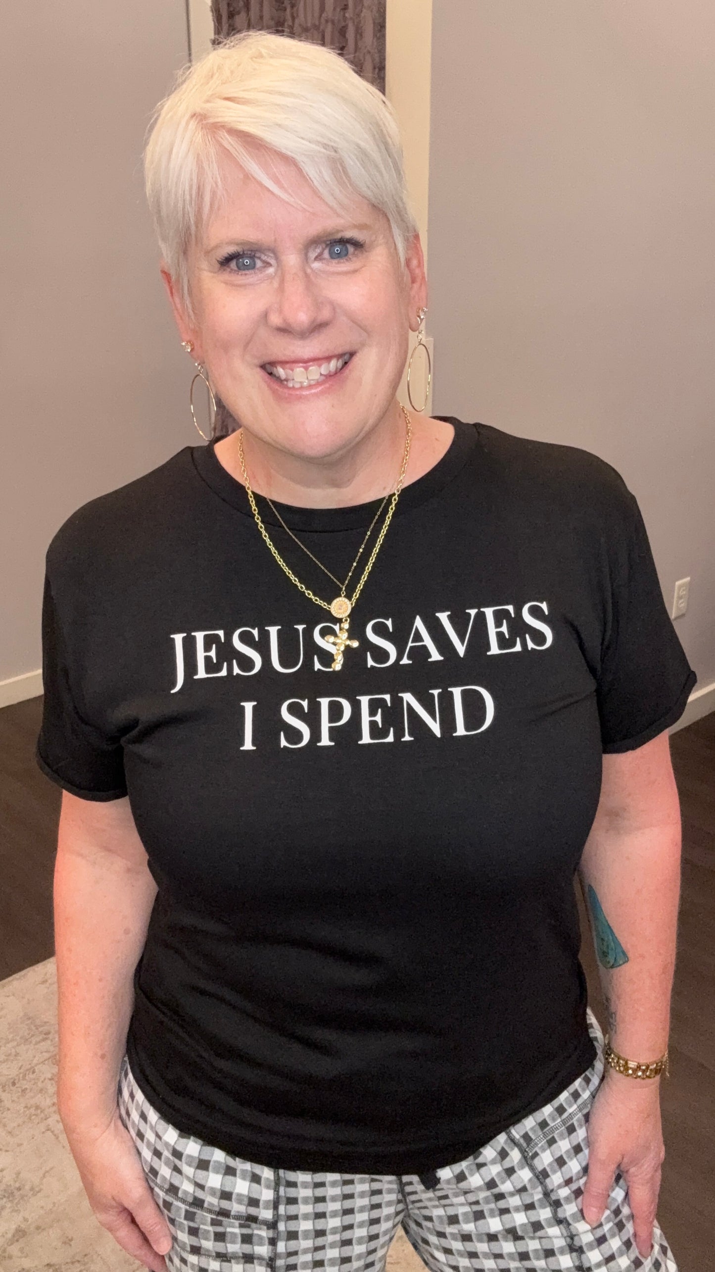 Jesus Saves I Spend Tee