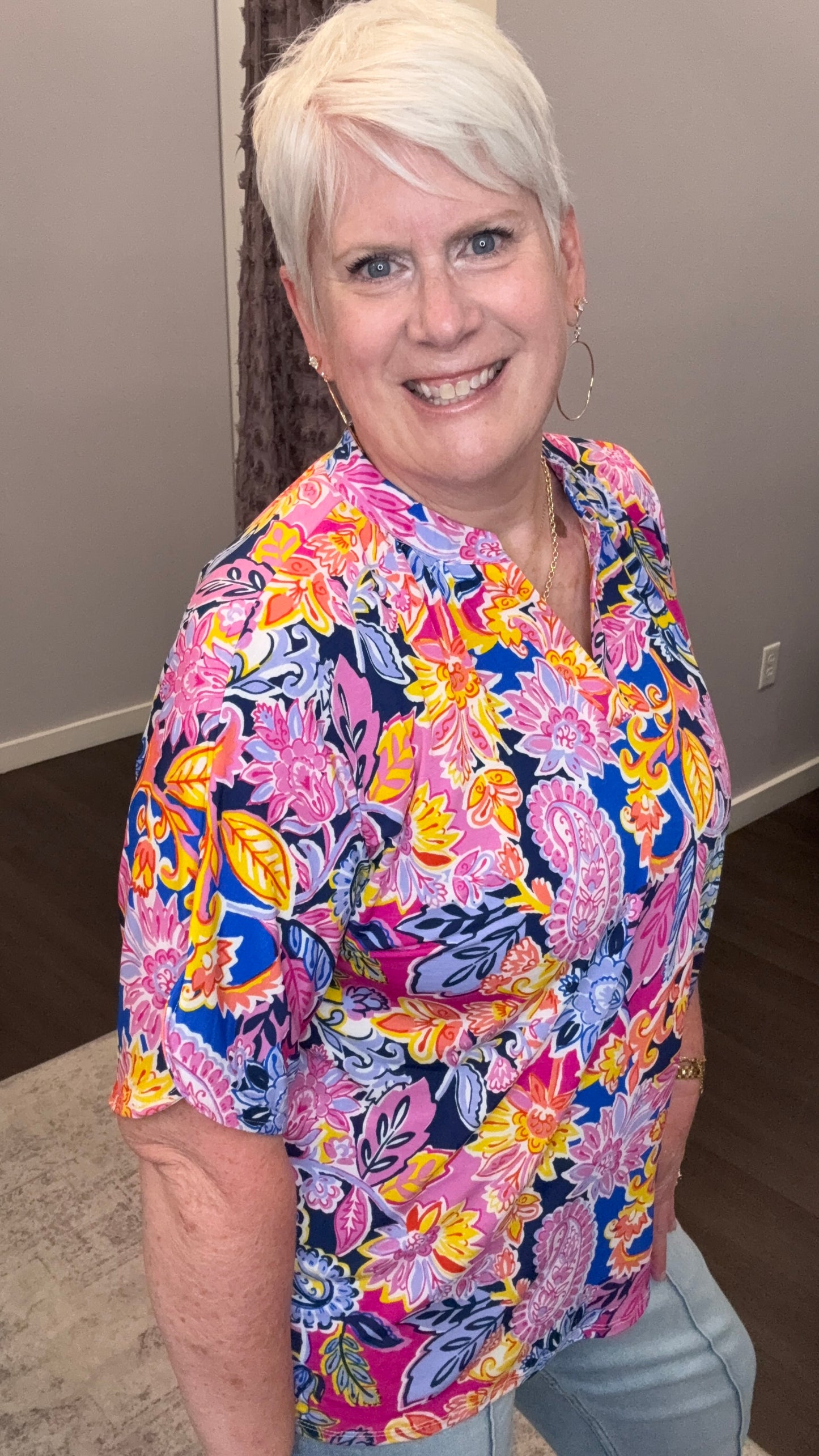 Boldly Blooming Top by Dear Scarlett