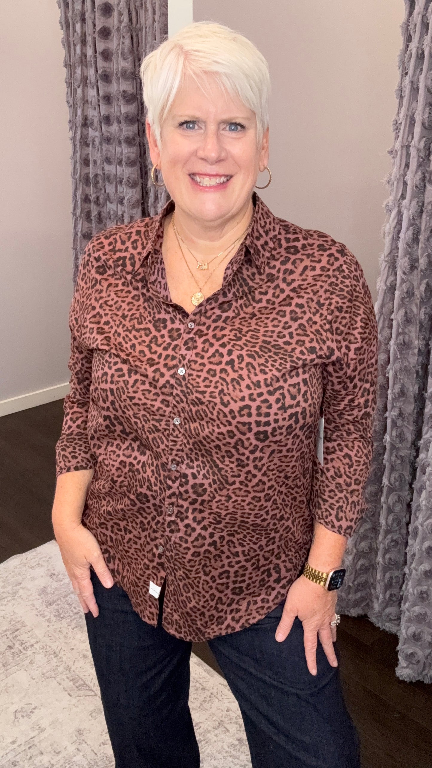Lolita Top in Cappuccino Leopard by Dear John