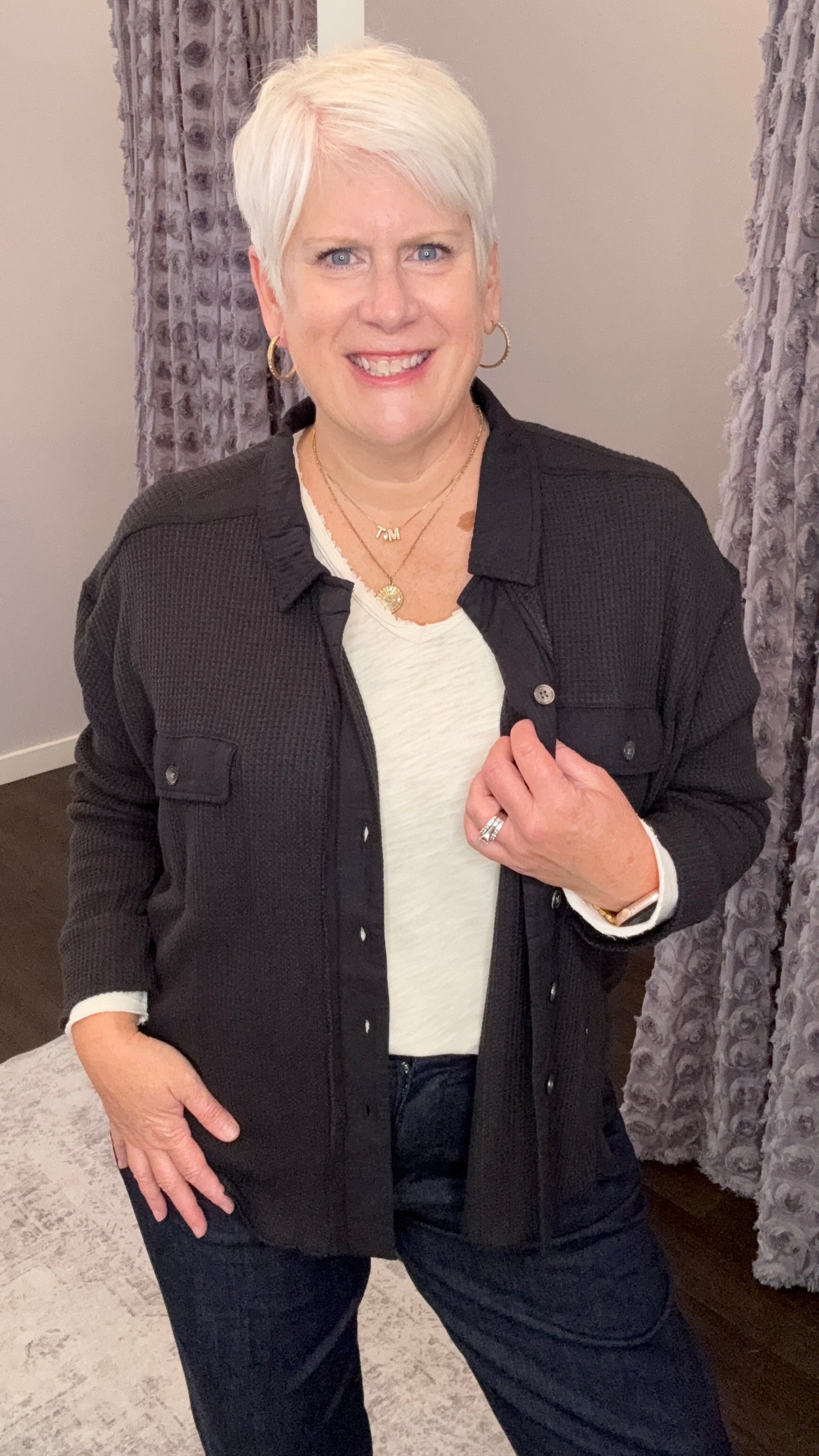 Foster Waffle Knit Jacket by Dear John