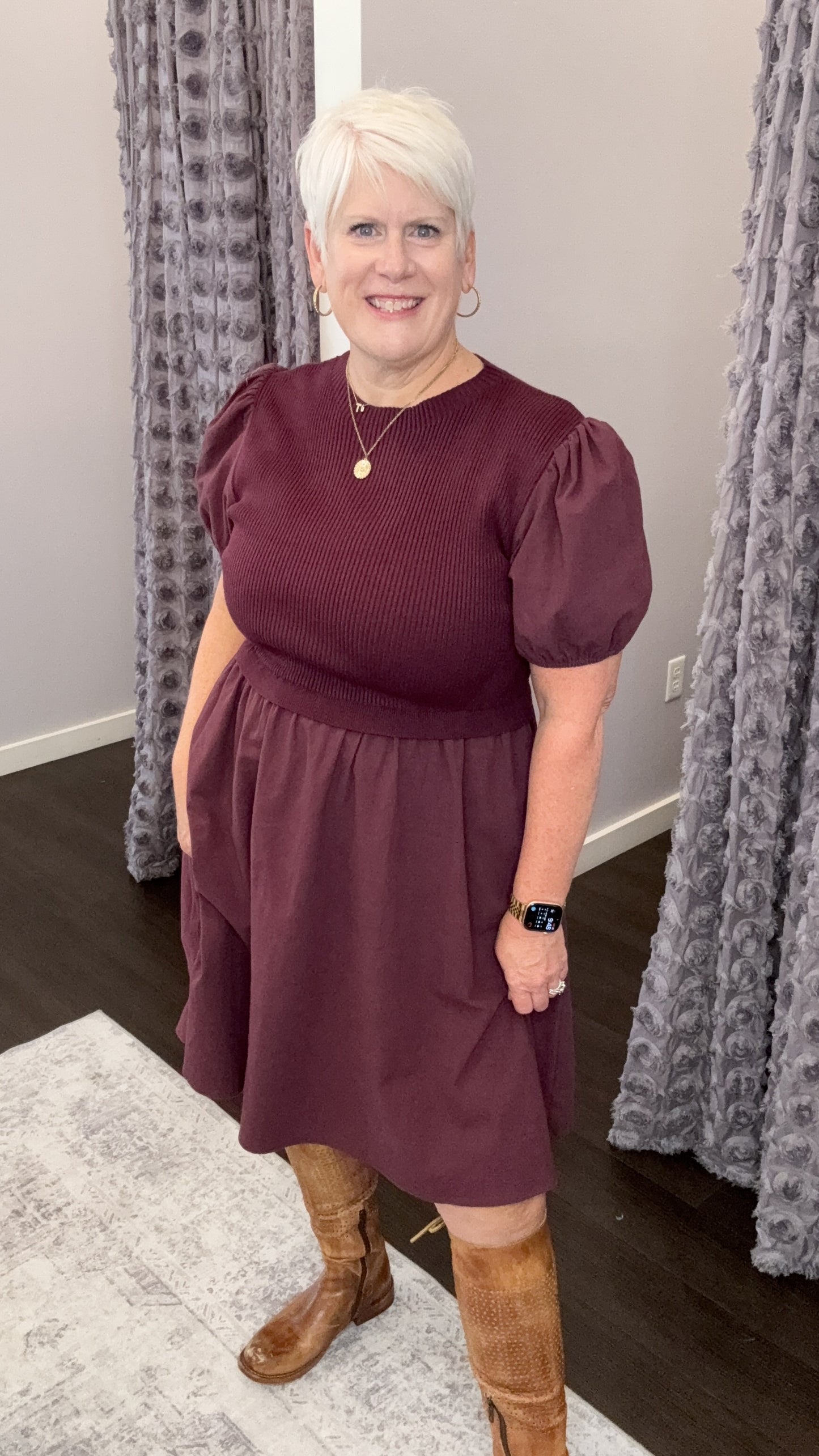 Rosalie Dress in Grape