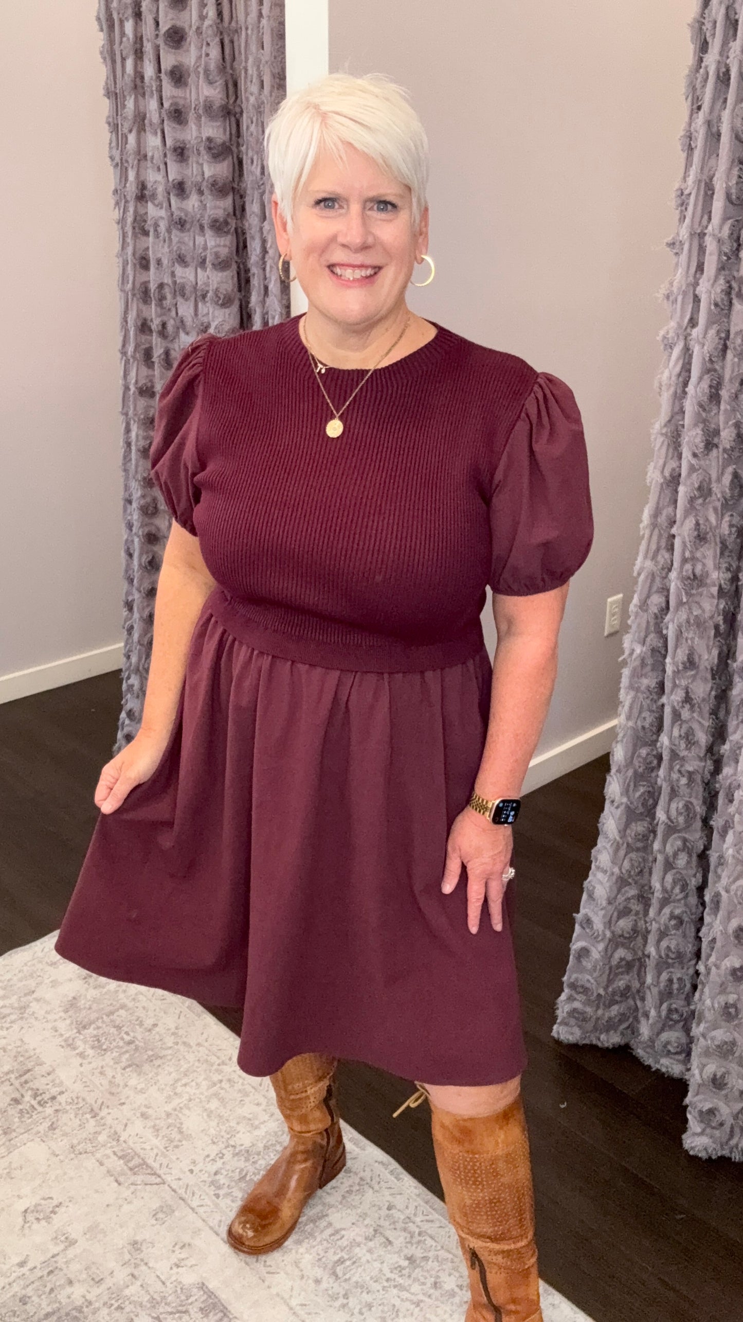 Rosalie Dress in Grape