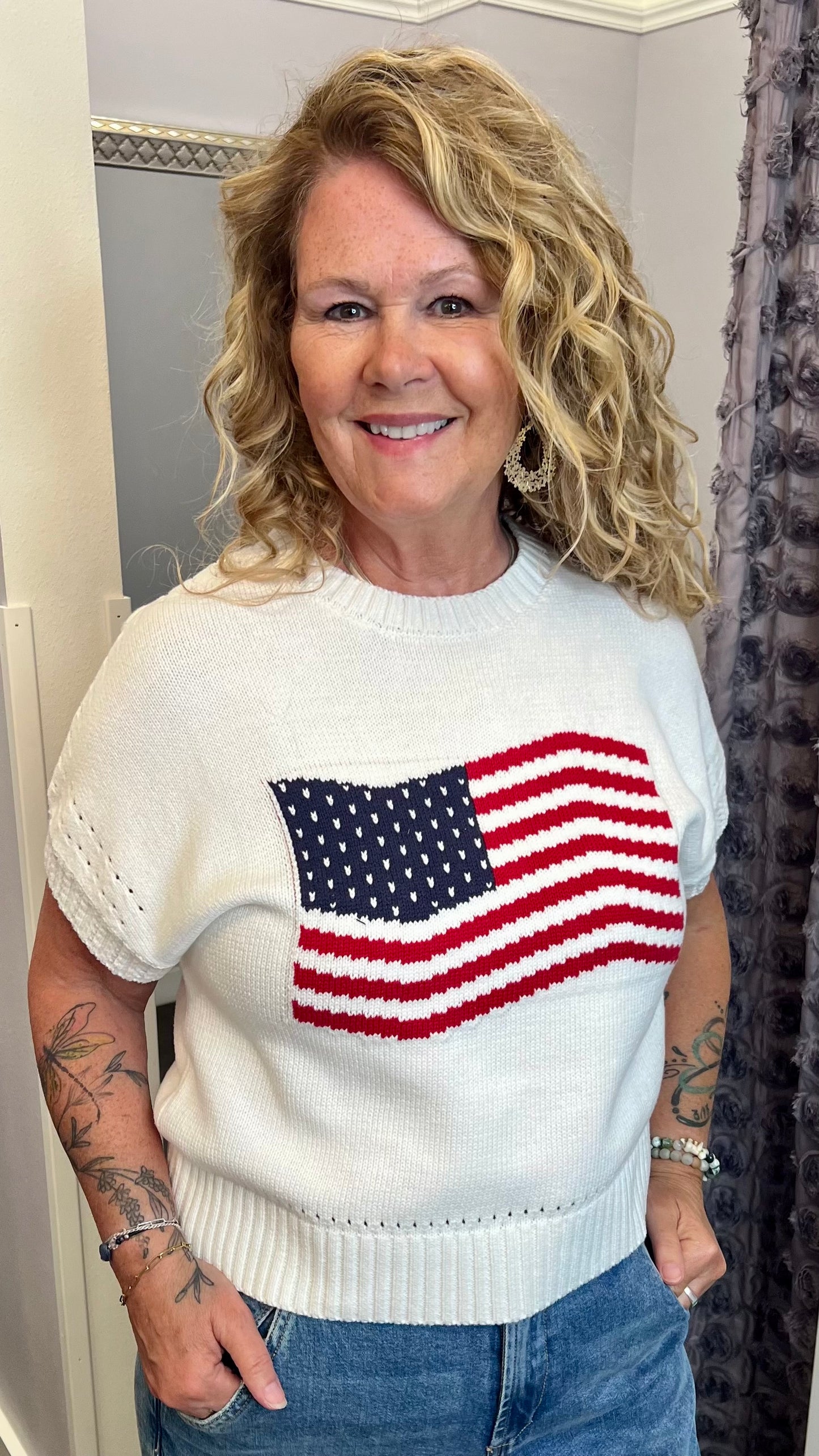 Stars & Stripes Sweater Top