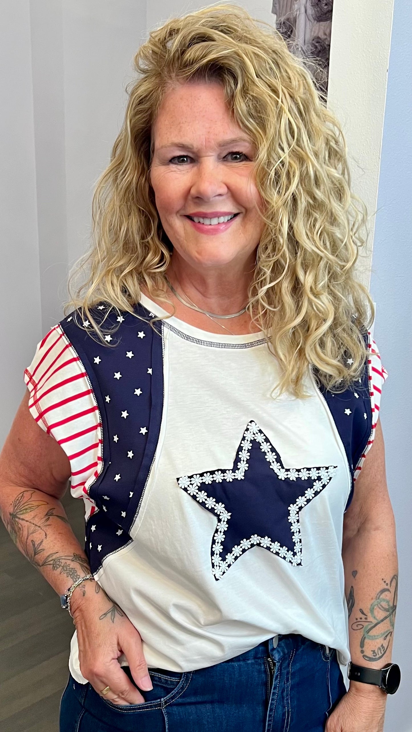 Patriotic Petals Top