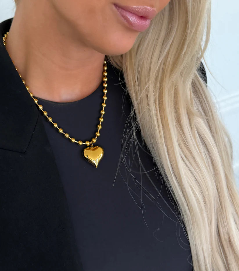 Small Bubble Heart Necklace by Chan Sutt Pearls