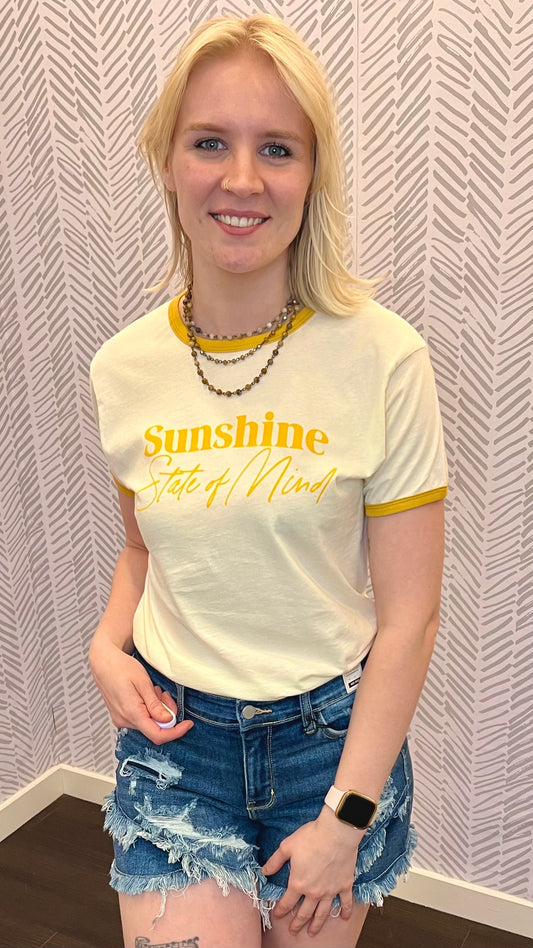 Sunshine State Of Mind Ringer Graphic Tee