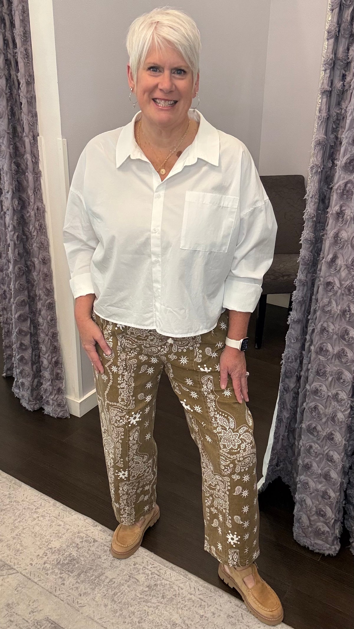 Free Spirit Bandana Pants in Camel