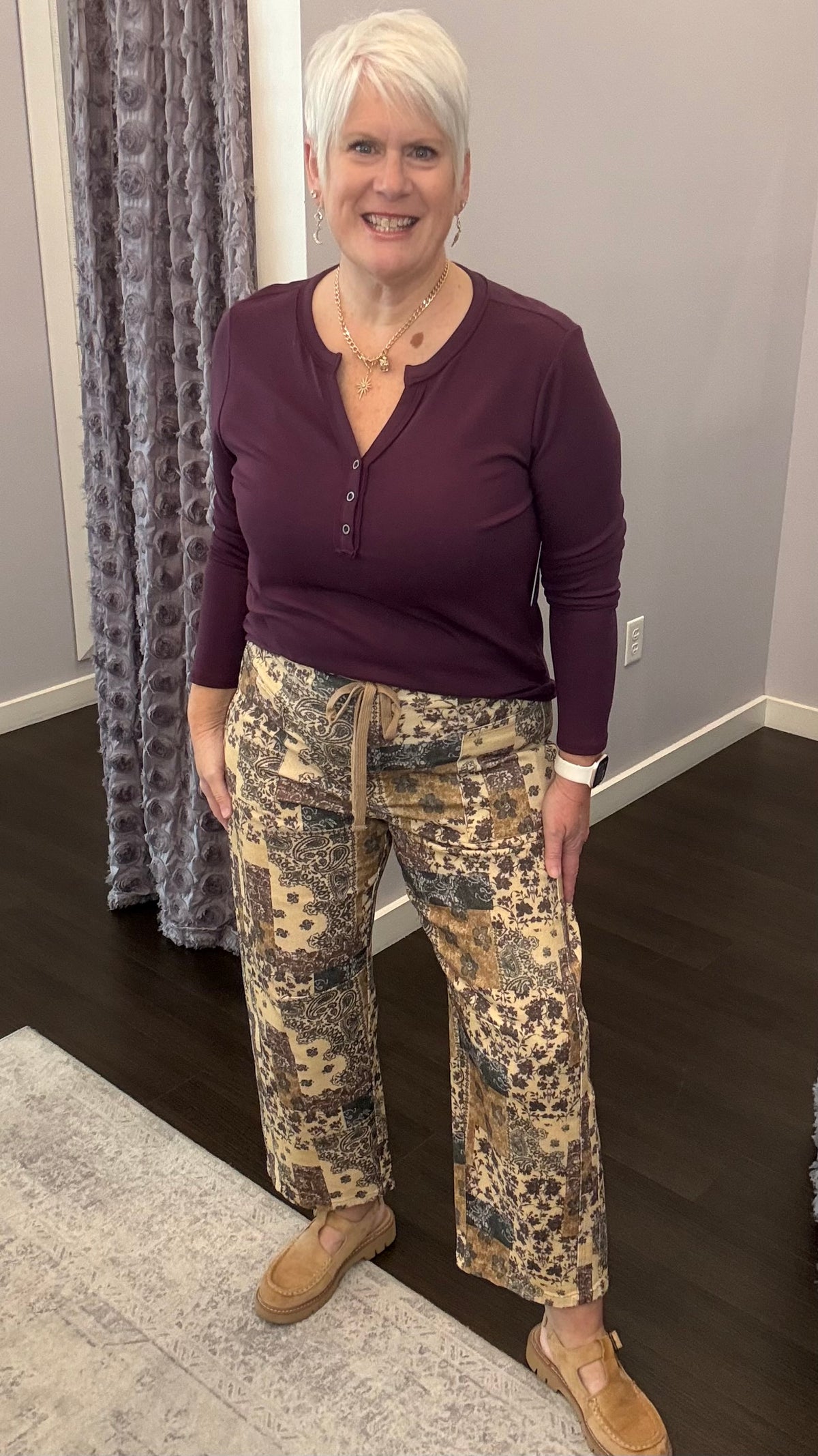 Wildflower Patchwork Barrel Leg Jeans