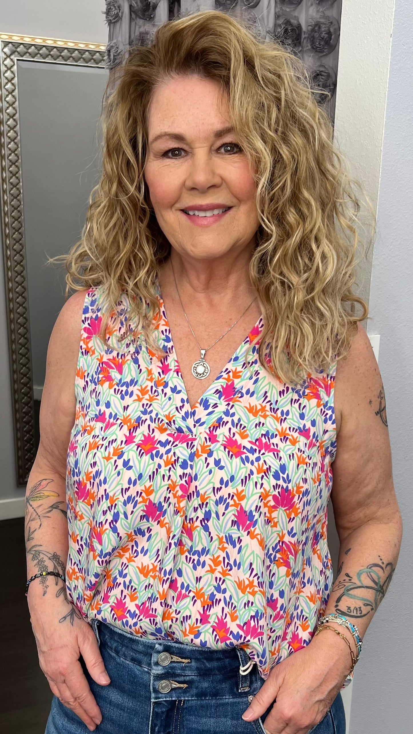 Floral Flecks Top