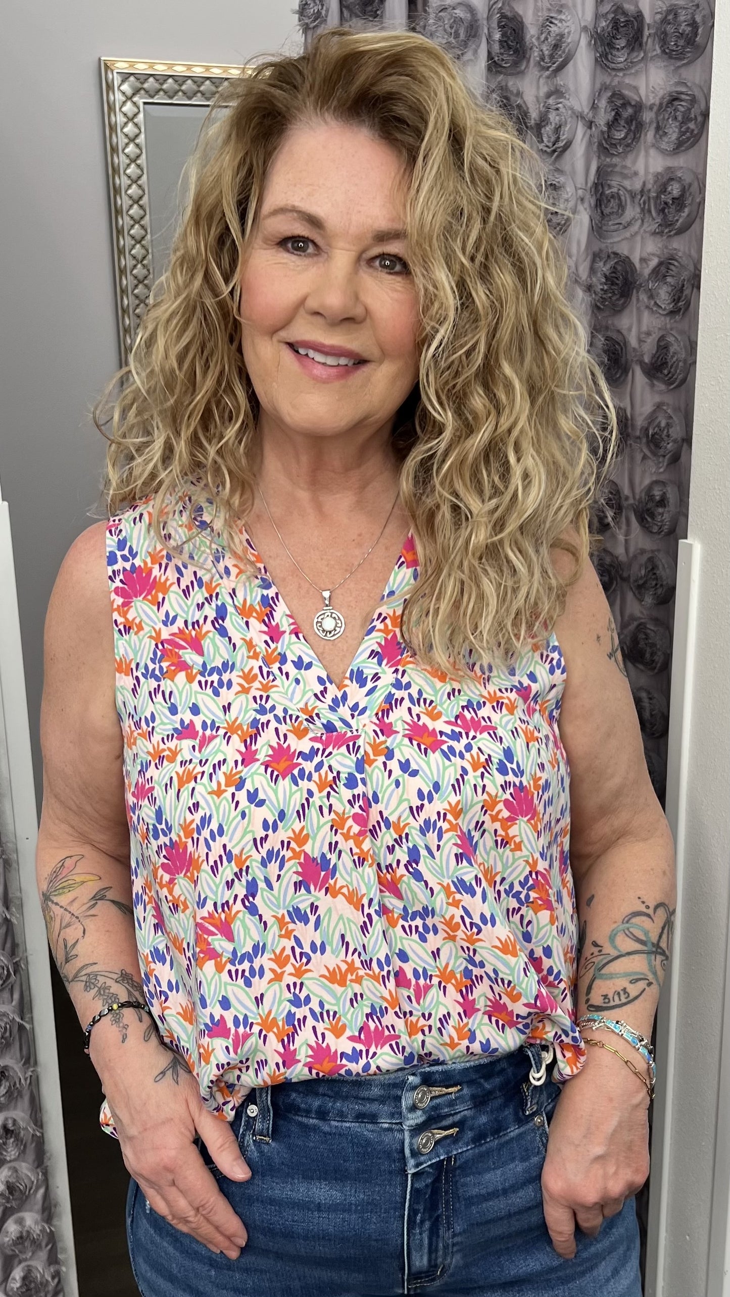 Floral Flecks Top