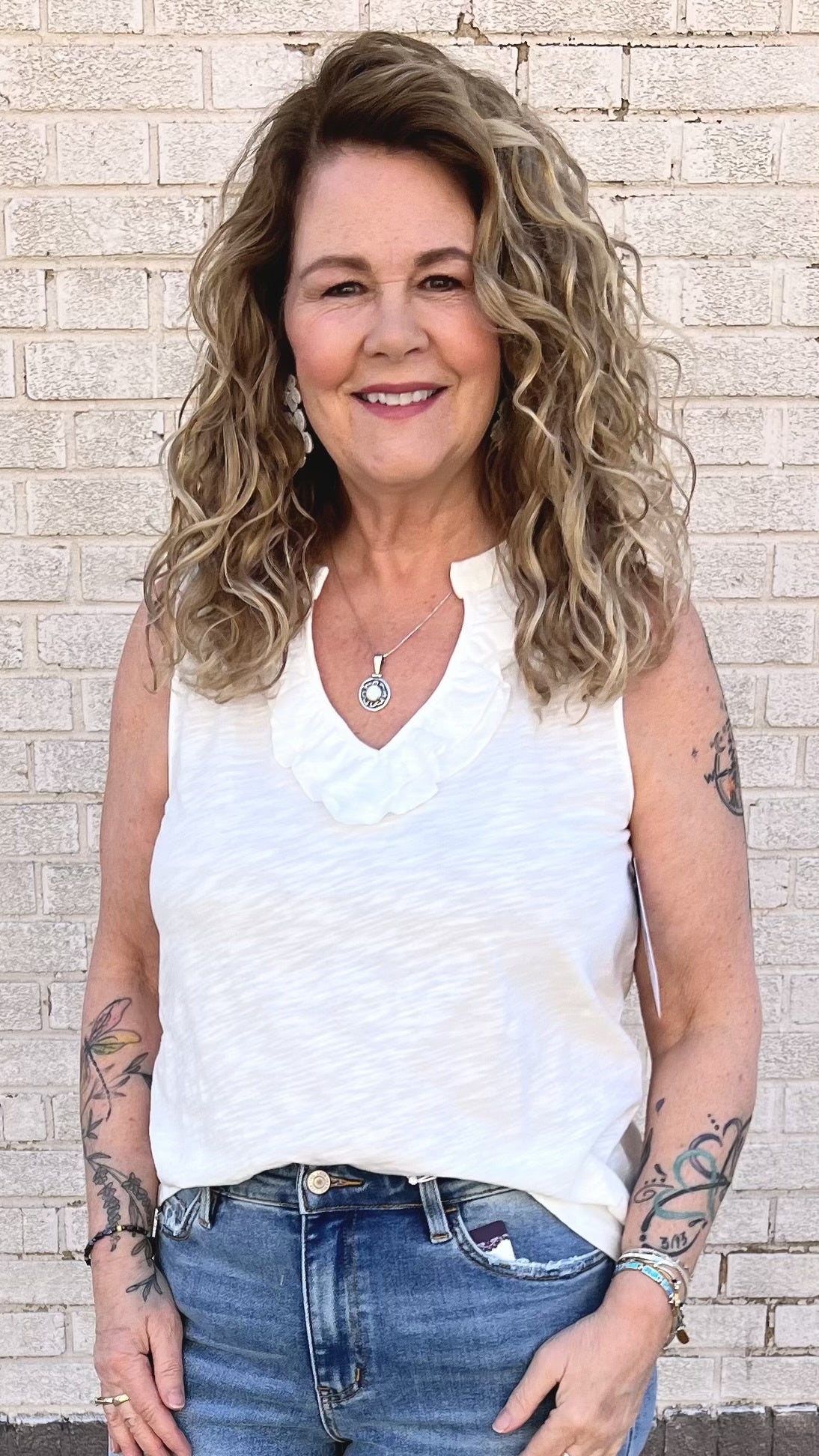 Ruffle Neck Tank