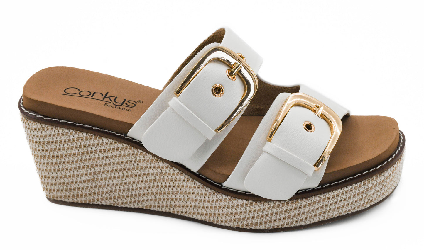 Manifest Sandals in Ivory by Corkys Footwear
