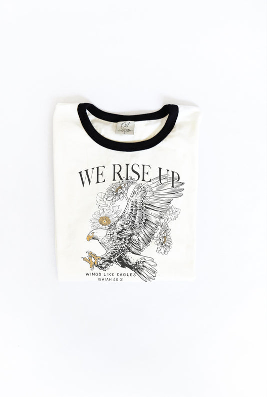 We Rise Up Ringer Graphic Tee