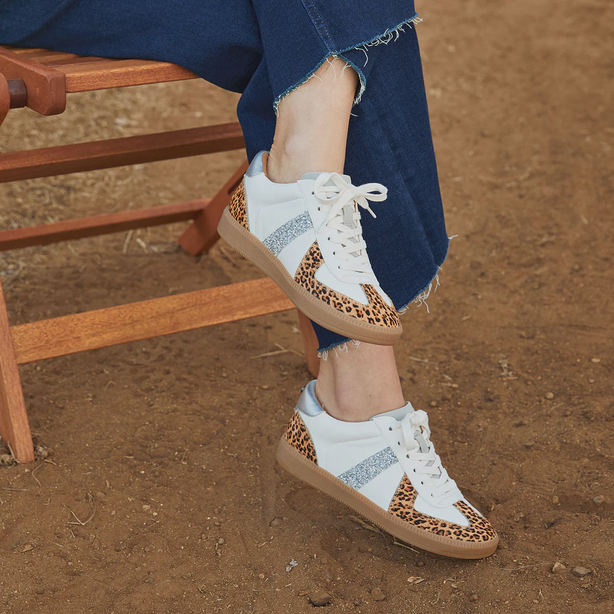 Zayne Lace-Up Sneaker in Leopard by Yellow Box